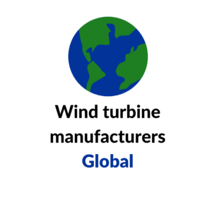 Wind turbine manufacturers Global