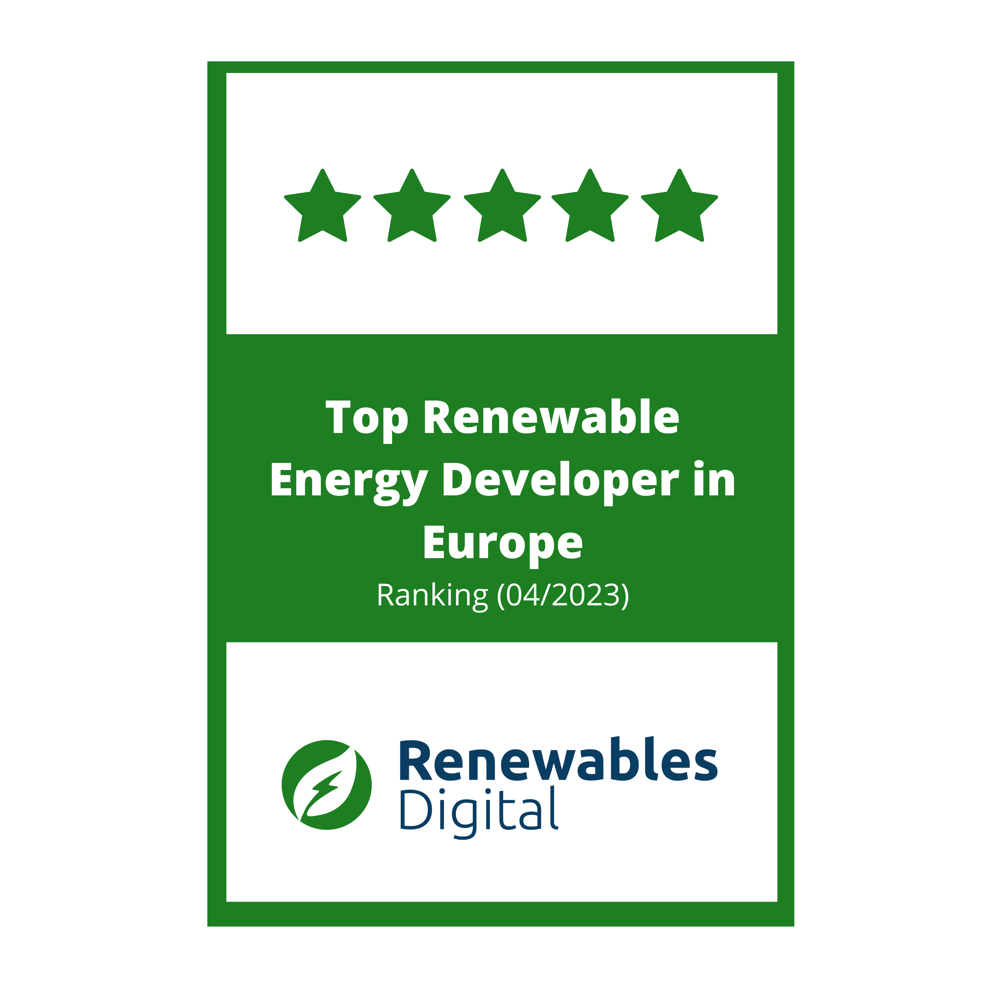 award for european renewable energy developers